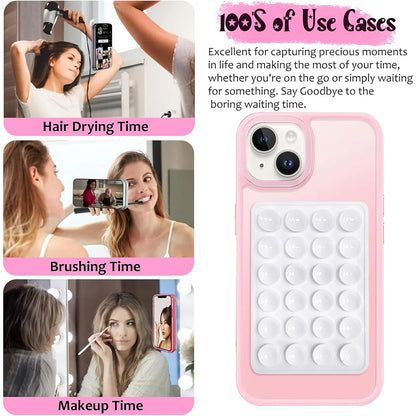 Candy Color Silicone Suction Phone Case Mount Non Slip Suction Cup Phone Stand Silicone Phone Holder For Selfies and Videos Beauty World Shop