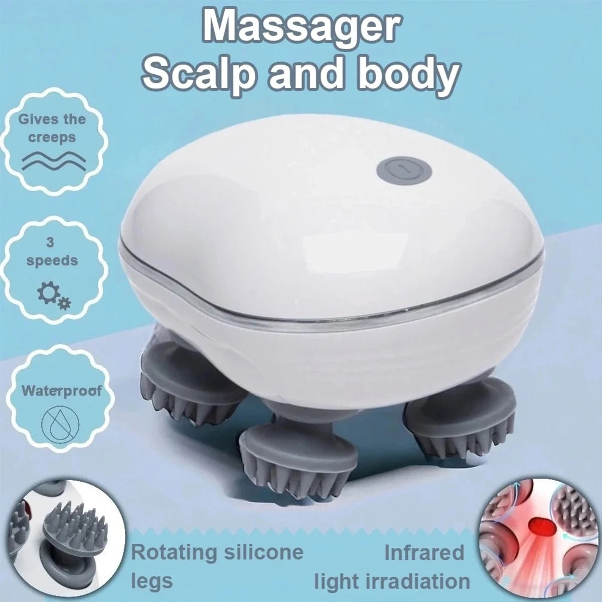 2-in-1 Electric Scalp Cleaner & Pet Massager – Deep Vibration Brush for Hair Wash & Pet Relaxation, Rechargeable & Easy to Clean Beauty World Shop