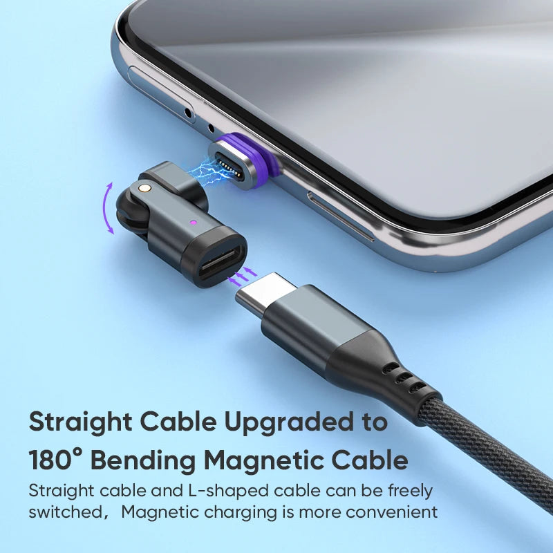 240W Magnetic USB-C Fast Charging Adapter - Type-C Female Converter Cable For MacBook/Xiaomi Beauty World Shop