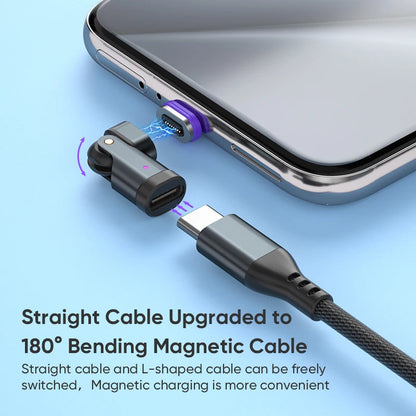 240W Magnetic USB-C Fast Charging Adapter - Type-C Female Converter Cable For MacBook/Xiaomi Beauty World Shop