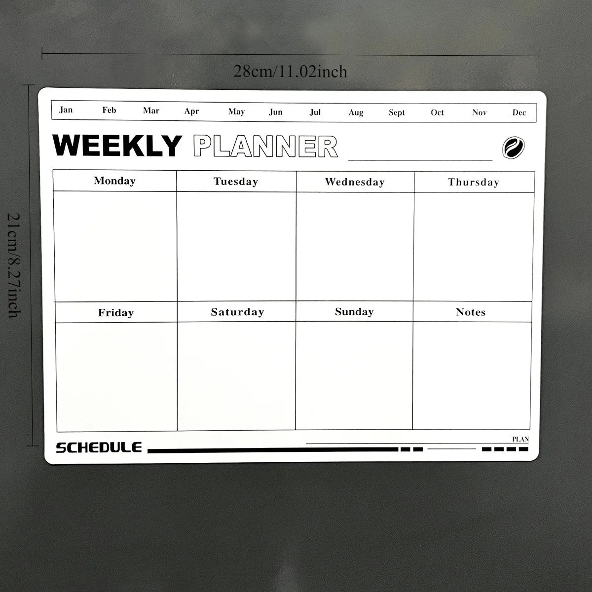 Magnetic Refrigerator Calendar Sticker - Reusable Weekly/Monthly Planner, Customizable Note Board for Home Office Beauty World Shop