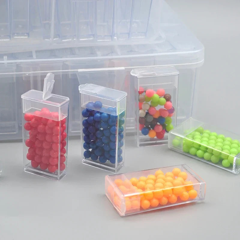 5 pcs Transparent Lockable Box Small Object Storage Box Fishing Gear Accessories Box Plastic Material Beauty Trend Shop