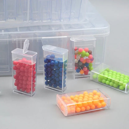 5 pcs Transparent Lockable Box Small Object Storage Box Fishing Gear Accessories Box Plastic Material Beauty Trend Shop