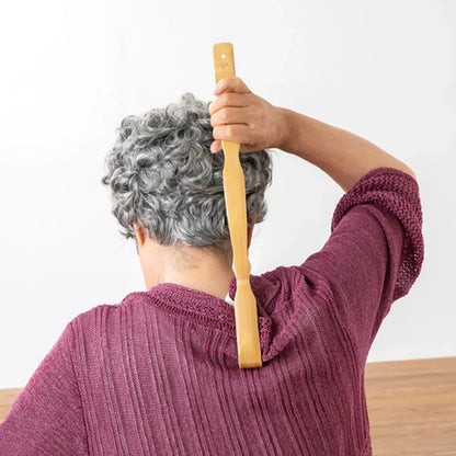 Bamboo Back Scratcher Aid Stick Scratching Massage Roller Long Wooden Body Large Stick for Men and Women Back Scratcher Massager Beauty Trend Shop