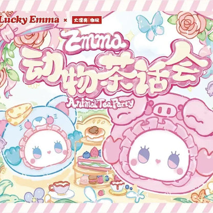 Lucky Emma Animal Tea Party Vinyl Plush Blind Box Trendy Toy Cute Doll Bag Pendant Decoration Keychain Mystery Box Surprise Gift Beauty World Shop