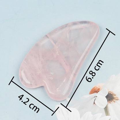 Natural Stone GuaSha Tool Jade Facial Beauty Rose Quartz Scraping Crystal Massager Firm Skin Face Gua Sha SPA Beauty World Shop