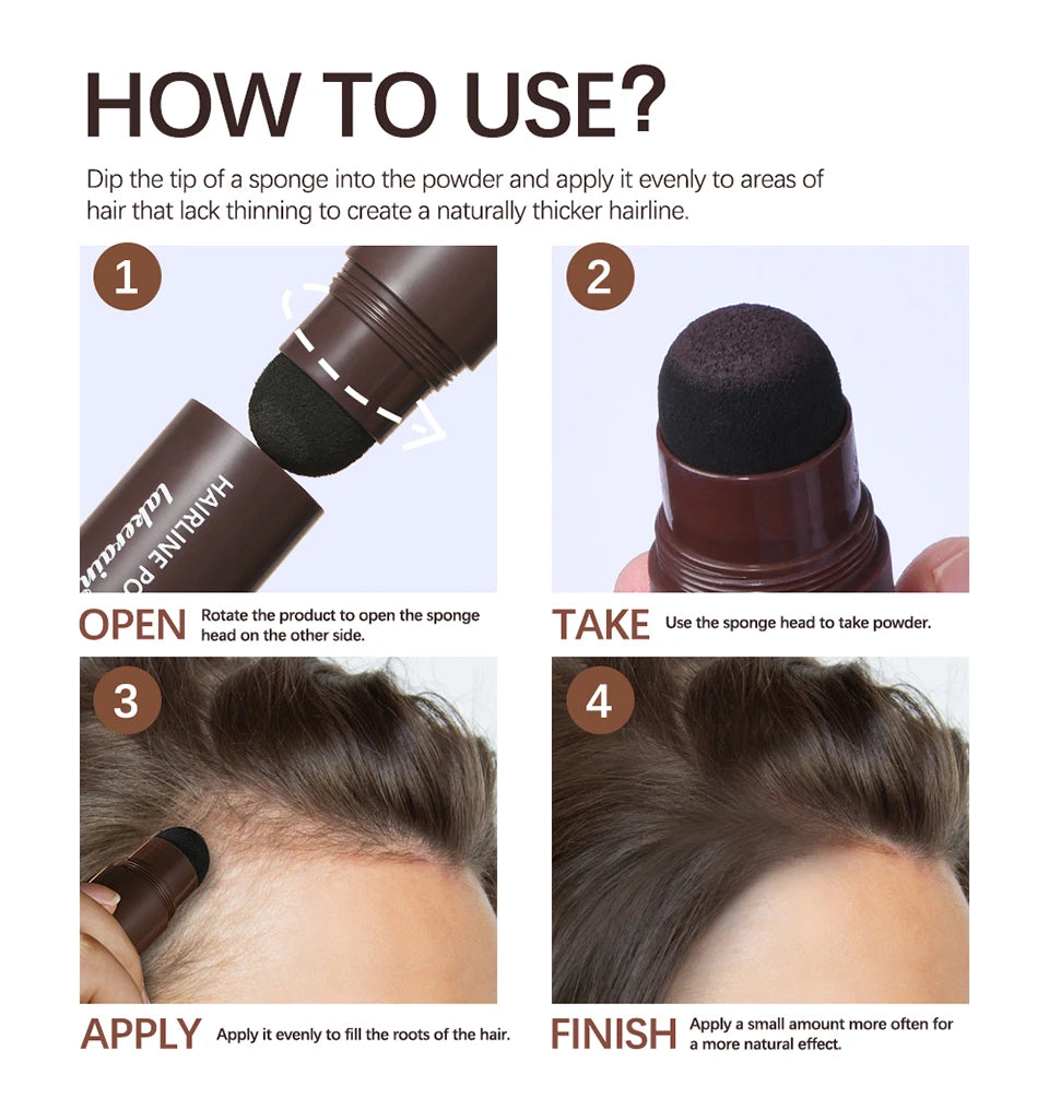 Waterproof Hairline & Root Concealer Pen – Instant Grey Coverage with Easy Blend Powder Stick for Normal Hair Beauty World Shop