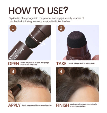 Waterproof Hairline & Root Concealer Pen – Instant Grey Coverage with Easy Blend Powder Stick for Normal Hair Beauty World Shop
