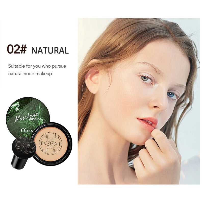 Ocheal BB Cream Air Cushion Compact Make Up Foundation Concealer Cream for Face Cosmetics Makeup Mushroom Head Puff Beauty World Shop