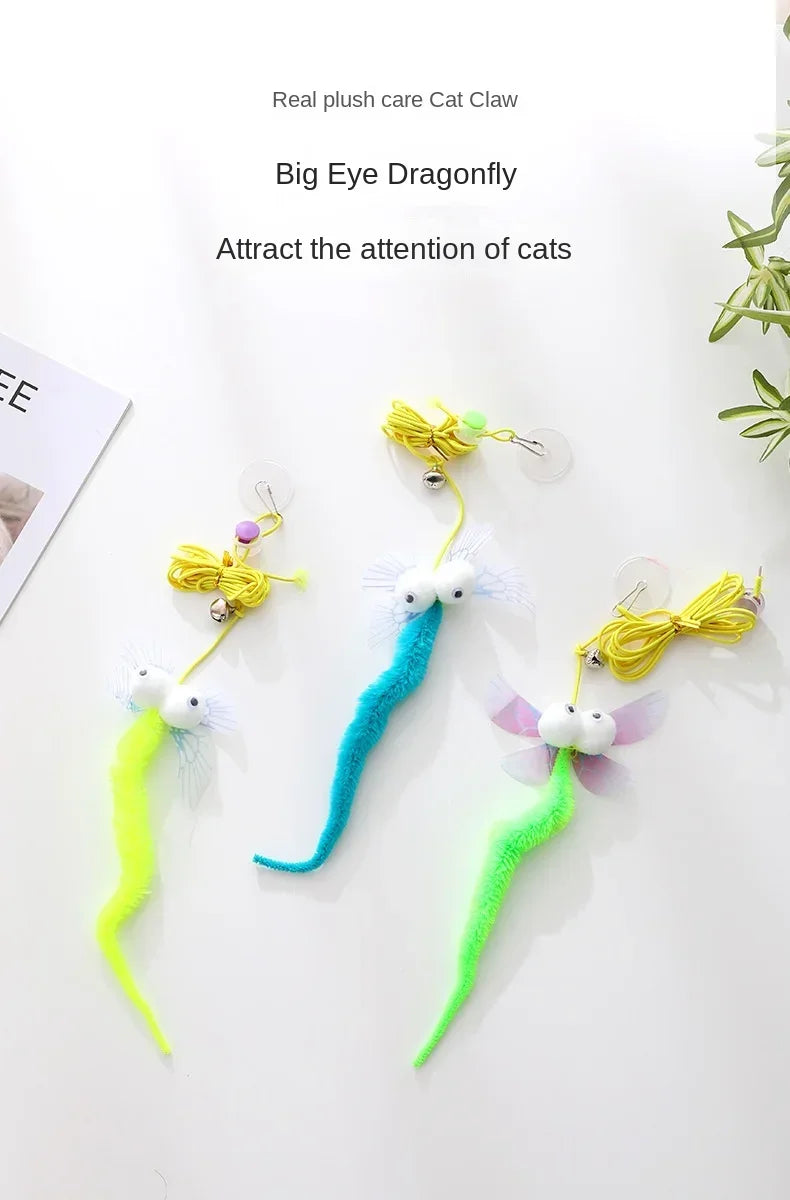 7pcs Random Cat Toy Swing Sticky Disc Elastic Hanging Door Teasing Cat Rope Long Rope Teasing Cat Cat Toy Cat Accessories