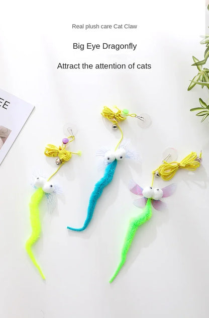 7pcs Random Cat Toy Swing Sticky Disc Elastic Hanging Door Teasing Cat Rope Long Rope Teasing Cat Cat Toy Cat Accessories