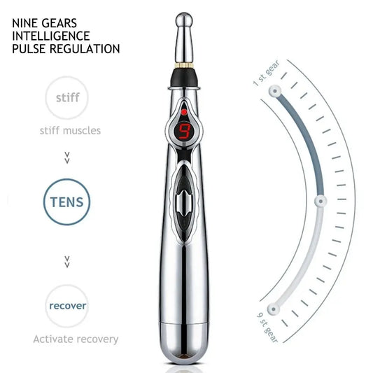 2/3/5 Heads Electronic Acupuncture Pen Safe Acupuncture Electric Massage Pen 9th Gear Meridian Energy Meridian Pen Neck Beauty World Shop
