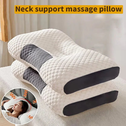 New Soybean Fiber Cervical Orthopedic Neck Pillow - Massage SPA Pillow for Household Sleep & Neck Protection