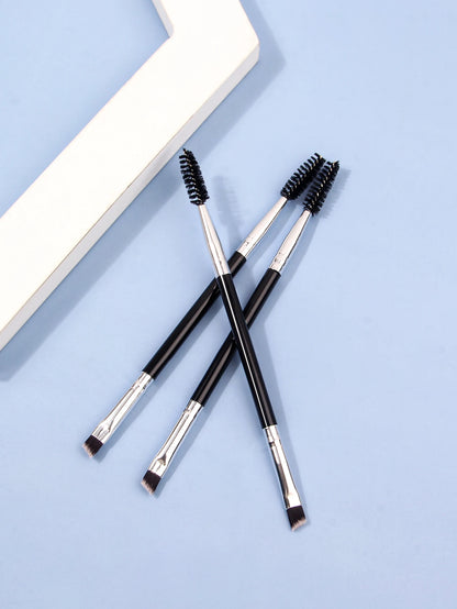Clearance_3PCS professional single double end angle eyebrow eyelash makeup brush high quality eyebrow pencil eyeliner brush_Cont Beauty World Shop