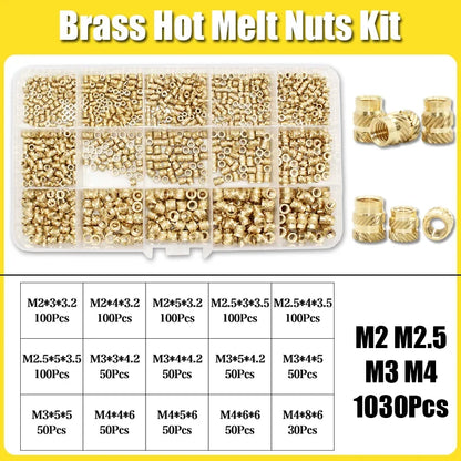 M2 M3 M4 M5 M6 Threaded Heat Set Insert Tool for 3D Printing Components Loptop Plastic Part Soldering Iron Tip Brass Knurled Nut Beauty World Shop
