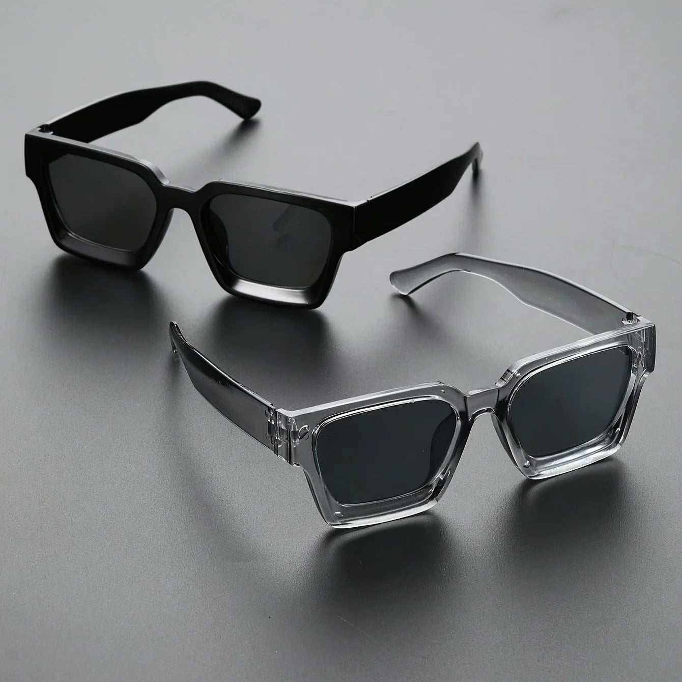 1/2 PC S Classic Fashion Square Plastic Frame Women Sunglasses For Men Daily Life Shades Eyewear Accessories. Beauty World Shop