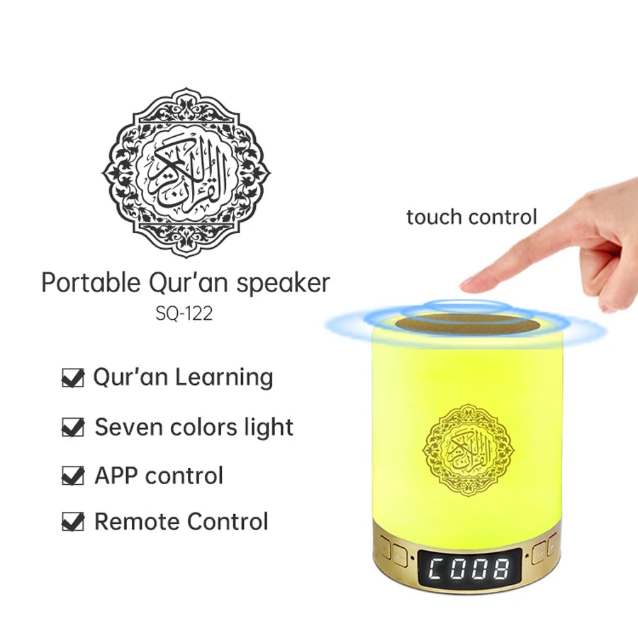 Holy Mini Bright Muslim Night Light Quran Lamp Box Koran Gift Azan Wireless Bluetooth Speaker Sound Portable Blutooth Music Home