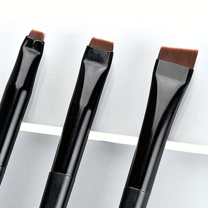 3pcs Makeup Brush Set,Blade eyeliner brush fine oblique head eyebrow brush outline eyeliner ultra-thin eye shadow brush makeup b Beauty World Shop