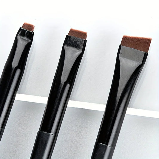 3pcs Makeup Brush Set,Blade eyeliner brush fine oblique head eyebrow brush outline eyeliner ultra-thin eye shadow brush makeup b Beauty World Shop