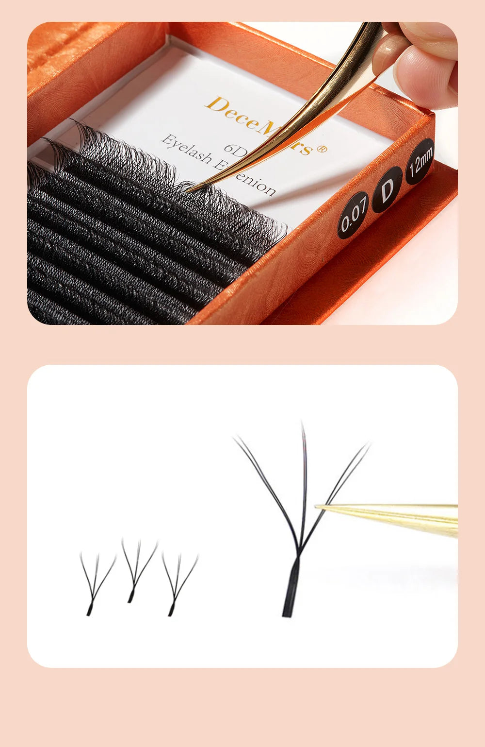 DeceMars 6D-W shaped eyelash extension Beauty World Shop