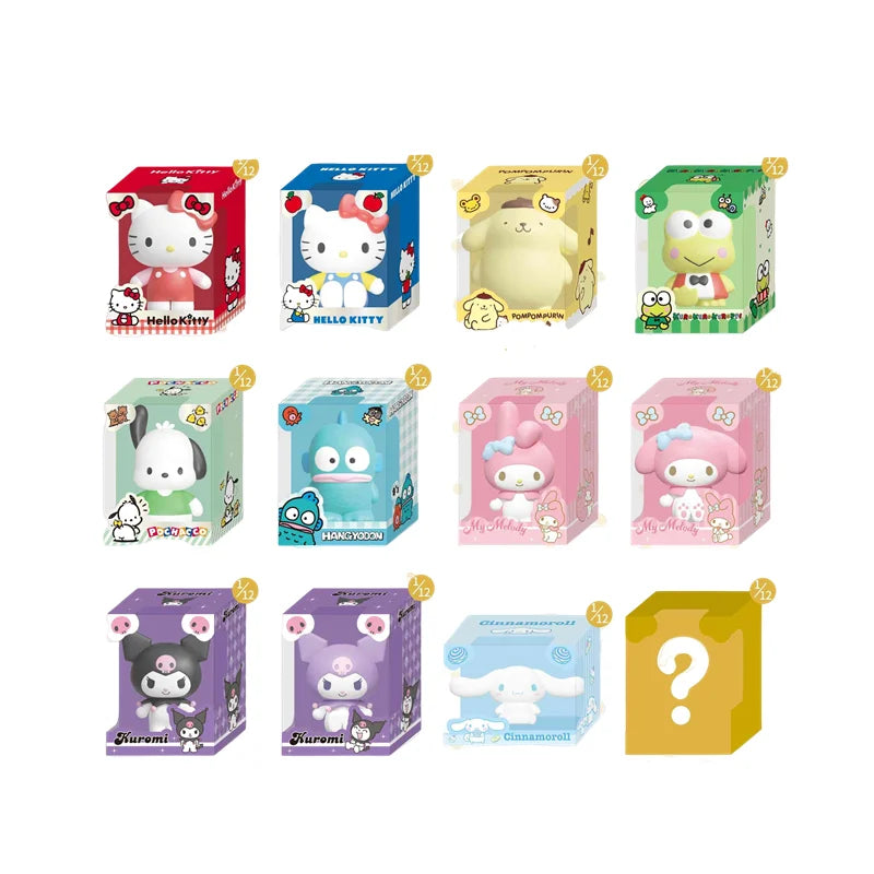JANDOOM Sanrio Kuromi Hello Kitty Pochacco Cinnamoroll Melody Anime Figure Rice Grain Doll Peripheral Model Blind Box Toys Gifts Beauty World Shop