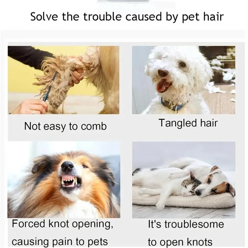 Multicolor Pet Knot Cutter Hair Remover Stainless Steel Painless Safe Grooming Brush for Dogs Cats Effective Shedding Comb Tool Beauty World Shop