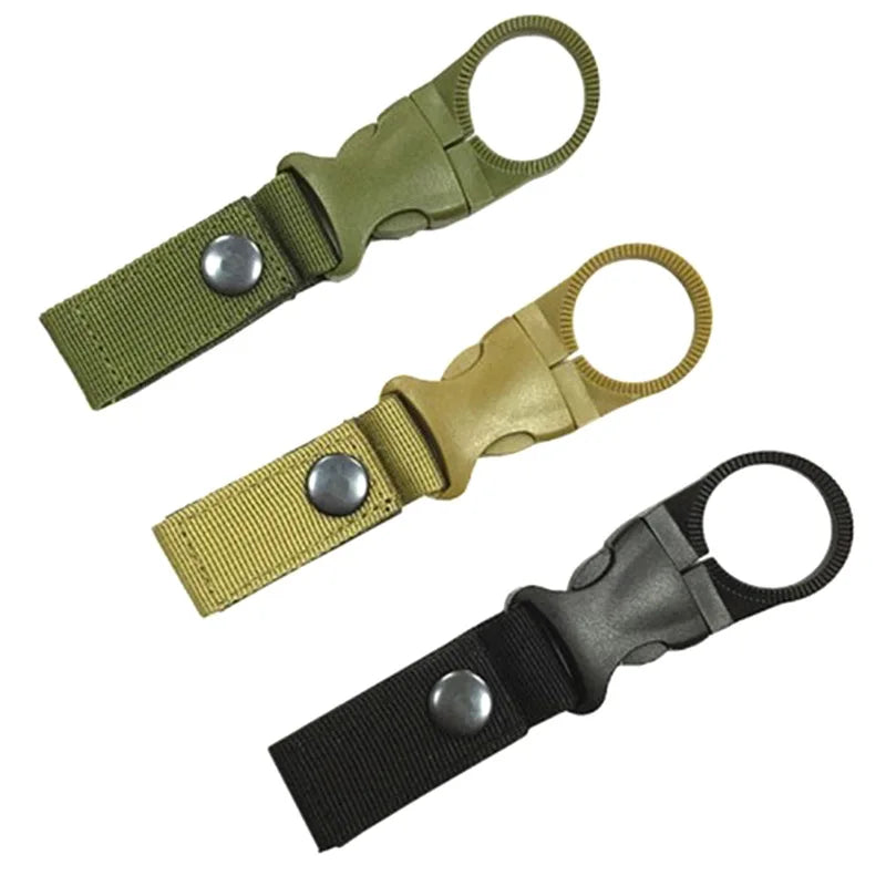 Webbing Water Bottle Holder Climbing Carabiner Belt Backpack Hanger Hooks Clip Multifunction Water Bottle Nylon Buckle Hook Clip Beauty World Shop