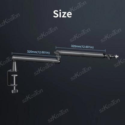 Professional Studio Low Profile Mic Arm with Extended Riser Cable Management Adjustable Microphone Stand for SM7B MV7 AM8 K688 Beauty World Shop