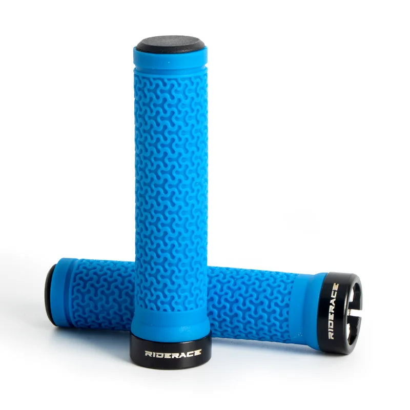 RIDERACE Bicycle Handle Bar Grips MTB Mountain Bike Single-sided Locking Handlebar Cover Rubber Non-slip Cycling Accessories Beauty World Shop