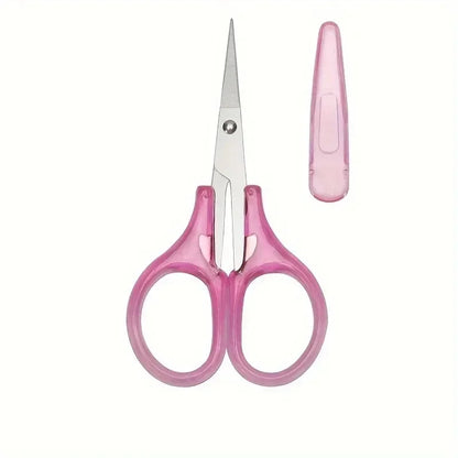 1pc Compact Precision Craft Scissors Sharp Stainless Steel Blades with Protective Cap, Tsa-Approved for Travel Stationery Beauty World Shop