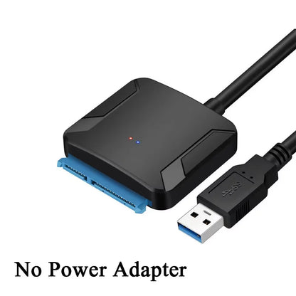 SATA to USB3.0 Cable SATA III Hard Drive Adapter Converter for 2.5" 3.5" SSD HDD Hard Drive Disk with 12V/2A Power Adapterer Beauty World Shop