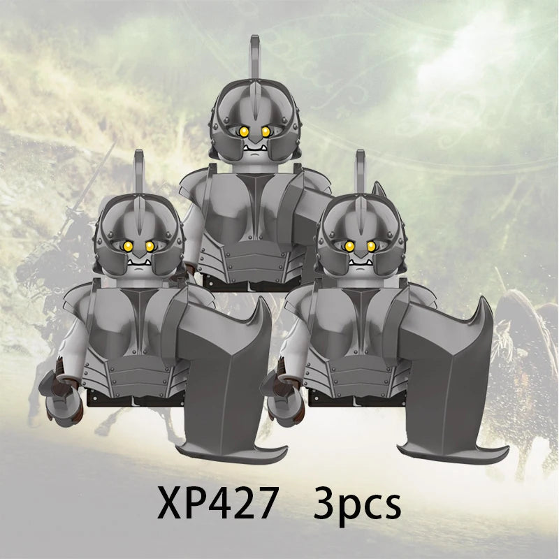 3pcs Lord Rings Elves Orcs Army Dwarf Rohan Mini Action Toy Figures Building Blocks Assembly Toys for Kids Birthday Gift Beauty World Shop