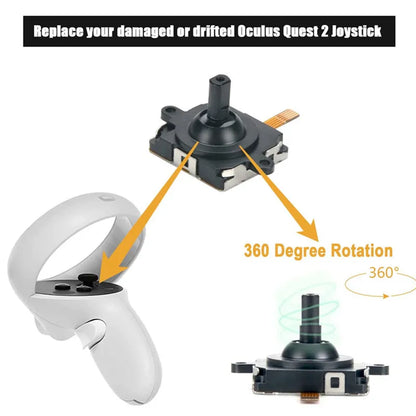 Thumbsticks for Oculus Quest 2 Controller Joystick Replacement Kit for Meta Quest 2 Thumbstick Caps with Tools