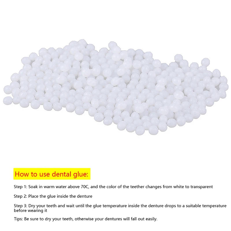 5/10/20/50/100g Dental Resin Shapeable Teeth Glue Temporary Filling Teeth Repair Makeup Dental Material Particles Beauty World Shop
