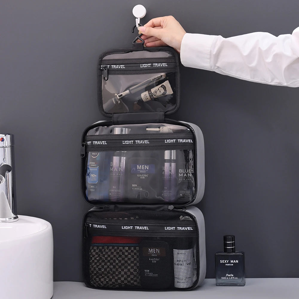 Waterproof Hanging Toiletry Bag Large Capacity Portable Travel Necessaire Case Cosmetic Bag for Men Women Wash Pouch Beauty World Shop