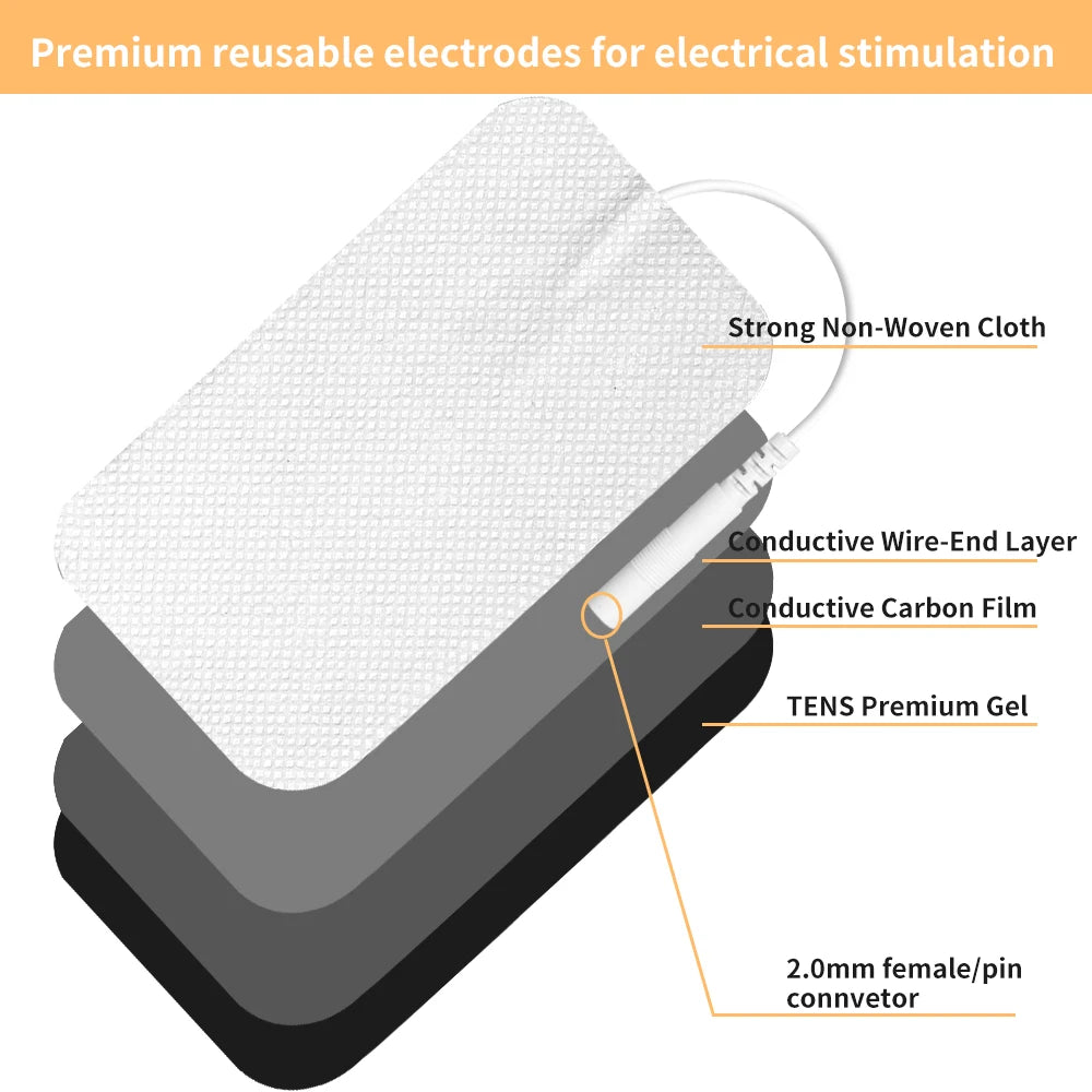 10/20/50Pcs Tens Electrode Pads Gel Self-adhesive Patches For Acupuncture Massager Slimming Pulse EMS Muscle Stimulator Sticker Beauty World Shop