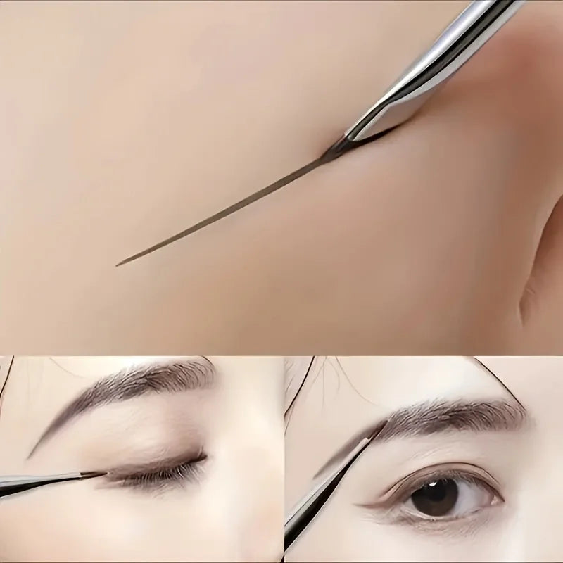 Eye Shadow Brush Ultra Thin Sickle Diagonal Makeup Brush Horizontal Silkworm Brush Eyebrow Brush Beauty World Shop