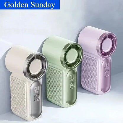 Mini Handheld Fan - Portable Turbo Fan with 100 Wind Speed, 1200mAh & Type-C, - Cooling Blower，Travel,R Cooling Device Beauty World Shop