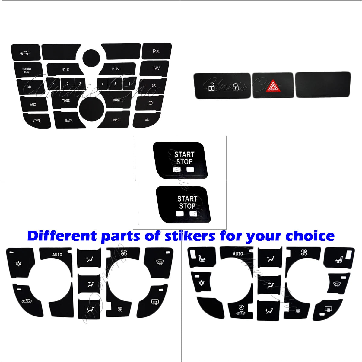 For Opel Astra J Button Sticker Climate Radio Panel Repair For Vauxhall Astra J GTC Car Accessories Refinishing Meriva B Switch Beauty World Shop