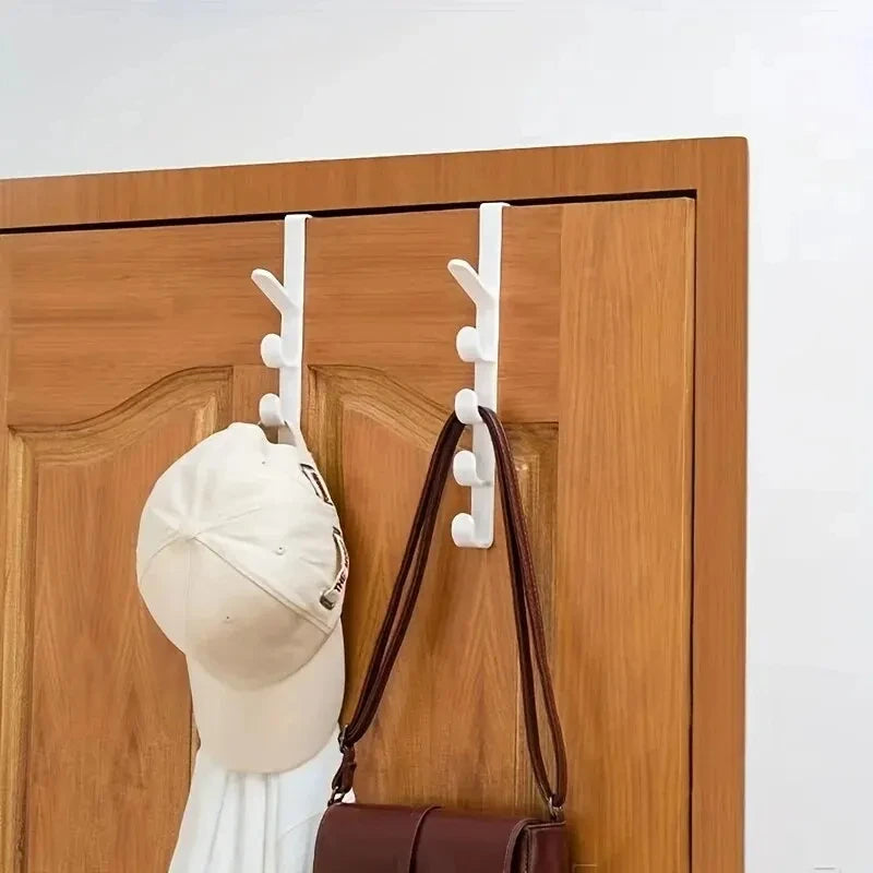 1pc Bedroom Door Hanger Clothes Hanging Rack Over The Door Plastic Home Storage Organization Hooks, Purse Holder For Bags Rails Beauty World Shop