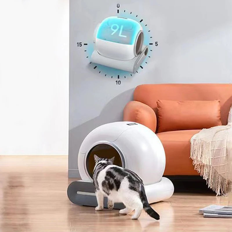 New 65L Automatic Smart Cat Litter Box Self Cleaning Fully Enclosed Large Cat Toilet Litter Tray Beauty World Shop