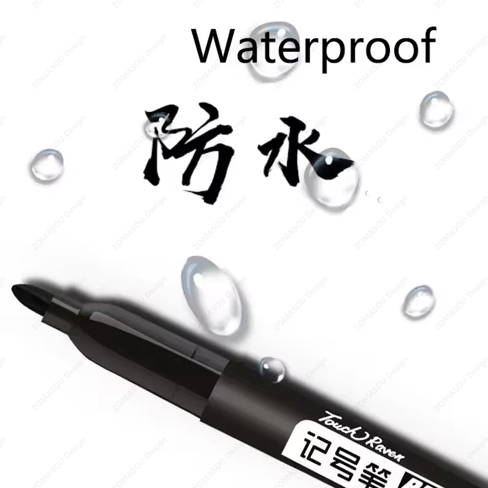 1-100Pcs Waterproof Oil-based Marker Pen Quick Dry Black Blue Red Ink Permanent for Metal Glass Stationery Art School Supply Beauty World Shop
