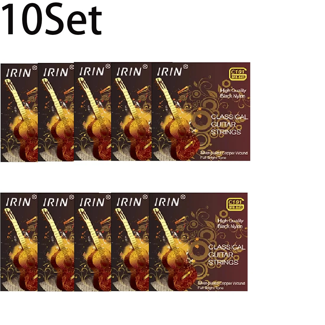 6 Pcs Strings Classical Guitar Strings Black Clear Nylon Guitarra Strings Sliver Plated Copper Wound String Guitar Accessories Beauty World Shop