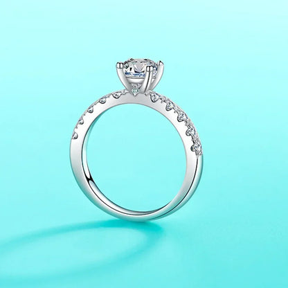 Cbtb Exquisite D Colur 1-3 Carat Moissanite Four Claw Ring for Women Wedding Eternal Jewelry Beauty World Shop