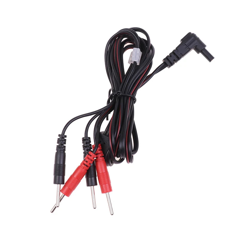 1Pcs 2.35mm New Electrotherapy Electrode Lead Electric Shock Wires Cable For Massager Connection Cable Massage And Relaxation Beauty World Shop