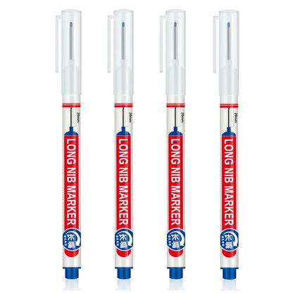 4Pcs/Set 20mm Deep Hole Long Nib Head Markers For Metal Perforating Pen Waterproof Bathroom Woodworking Decoration Multi-Purpose Beauty World Shop