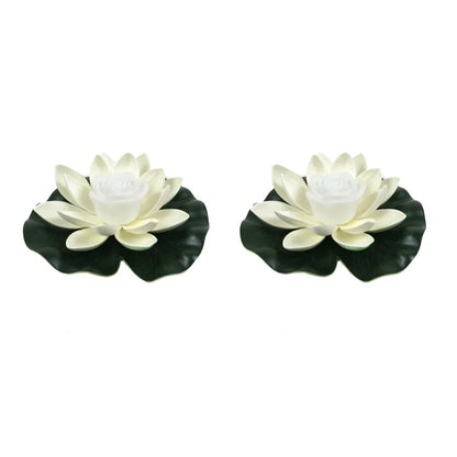 LED Waterproof Floating Lotus Light Battery Operated Artificial Lily Flower Night Lamp Pond Pool Garden Fish Tank Water Decor Beauty World Shop