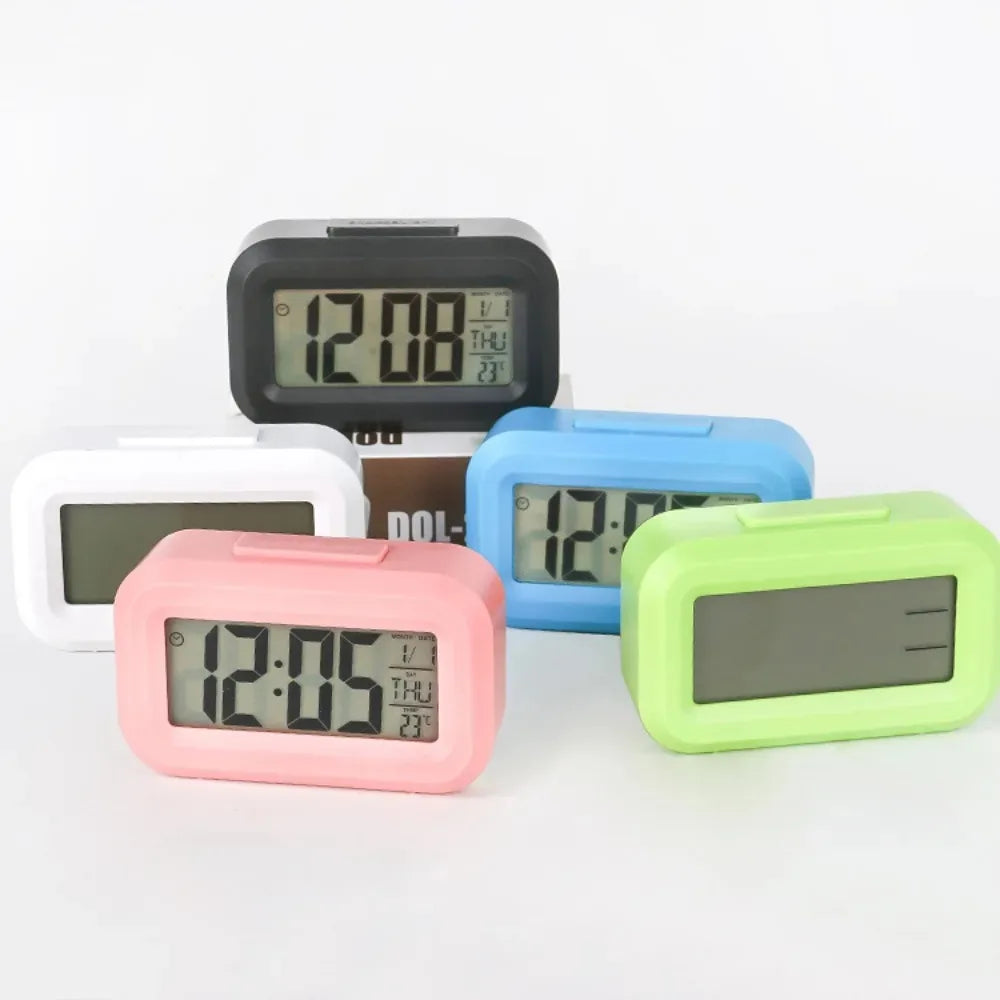 Digital Led Clock Household Bedside Battery Powered Multi-function Alarm Clock Desk Things for the Room Table Clocks Home Decor Beauty World Shop