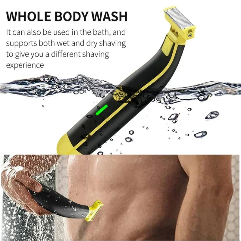 XMSJ Electric Shaver Wet and Dry Razor Double-sided Blade USB Rechargeable Portable Travel T-Shaped Hair Beard Trimmer Beauty World Shop