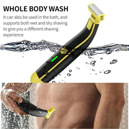 XMSJ Electric Shaver Wet and Dry Razor Double-sided Blade USB Rechargeable Portable Travel T-Shaped Hair Beard Trimmer Beauty World Shop